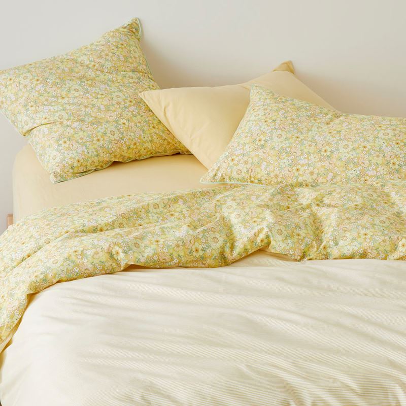 Leila Lemon Drop Floral Quilt Cover Set + Separates