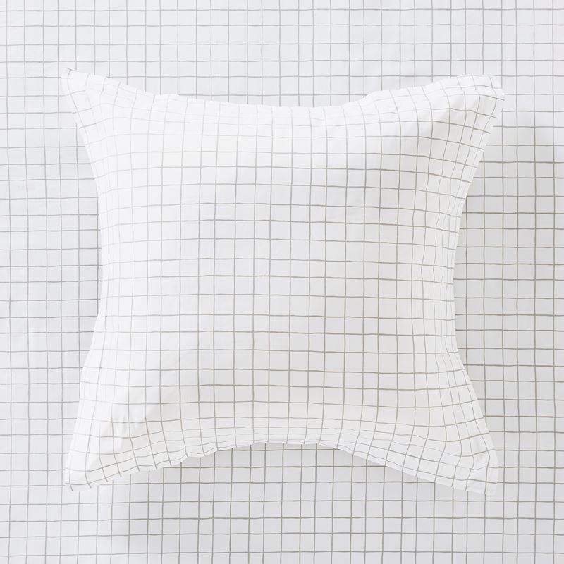 1500TC Brooklyn Printed Silver Grid Sheet Separates