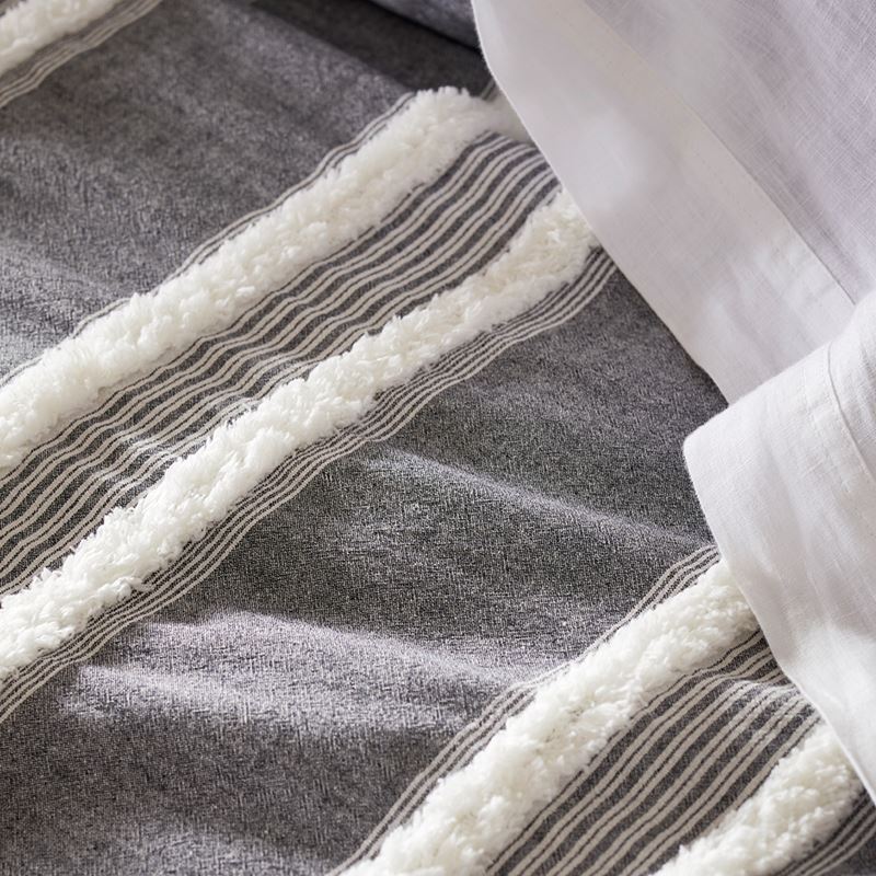 Taylor Grey Tufted Quilt Cover Separates