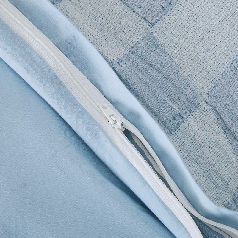 Cisco Blue Jacquard Cot Quilt Cover Set