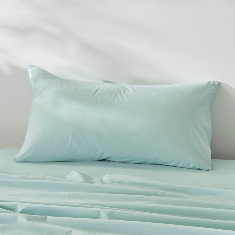 Stonewashed Cotton Mint Quilt Cover Separates