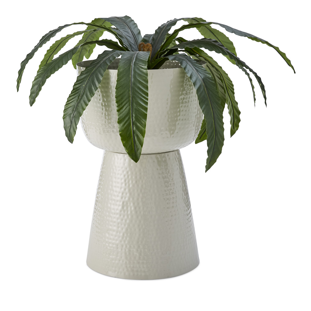 Verona Ecru Metal Plant Stand