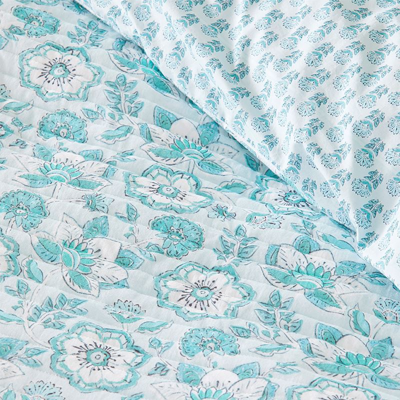 Clear Skies Aqua Quilted Quilt Cover Separates