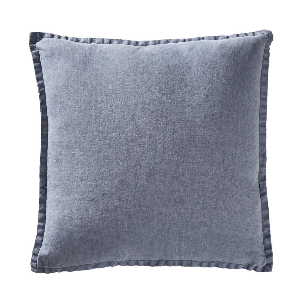 Belgian Vintage Washed Linen Thunderstorm Cushion
