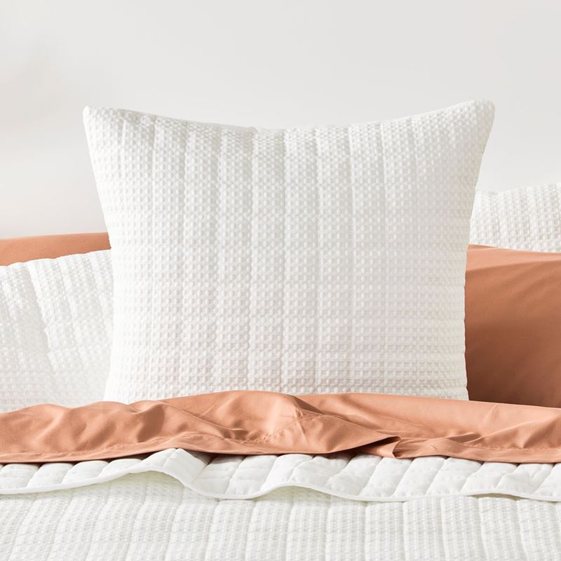 Windsor Waffle White Quilted Coverlet Set + Separates