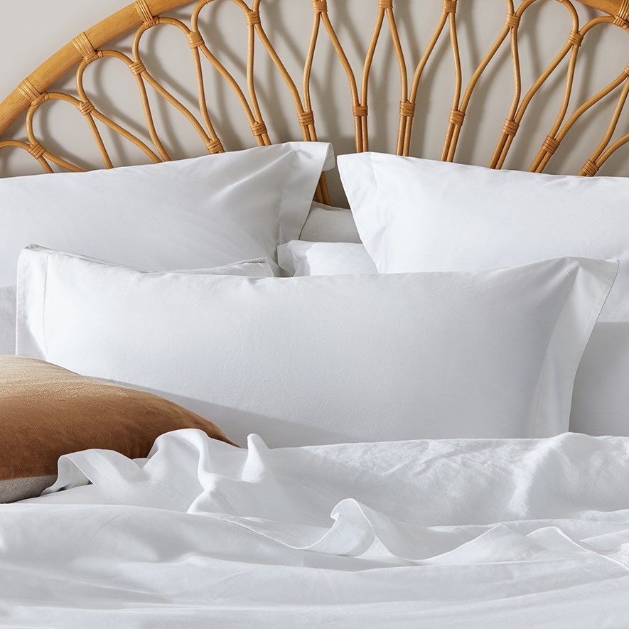 600TC Bamboo Cotton White Pillowcase