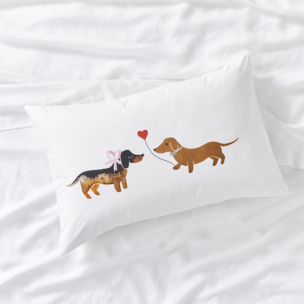 Dachshund Text Pillowcase