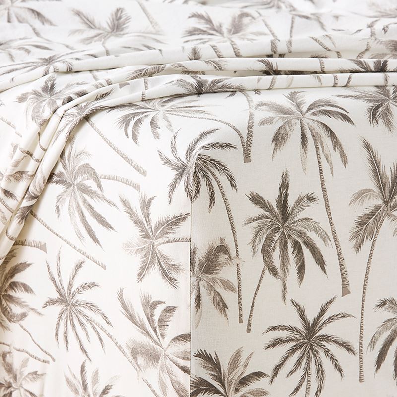 Printed Airlie Palm Charcoal Sheet Set