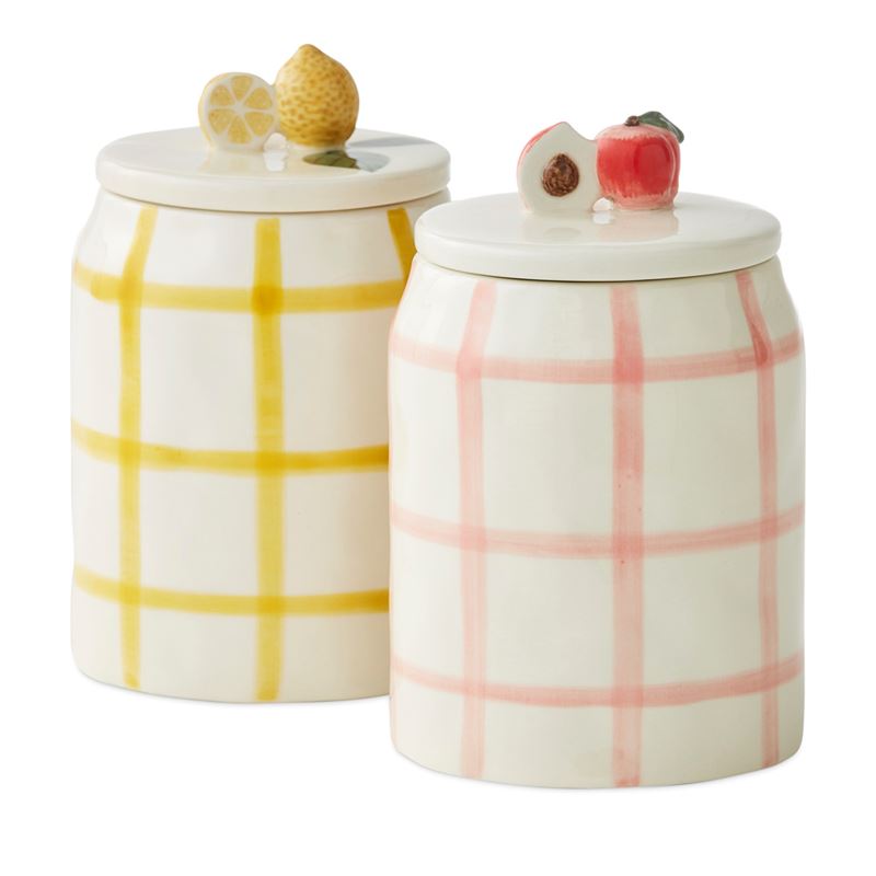 Charli Yellow Check Servingware