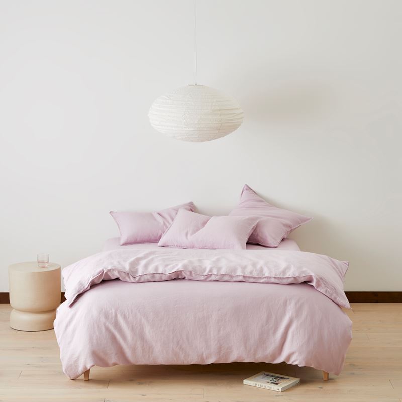 Vintage Washed Linen Mauve Pillowcase