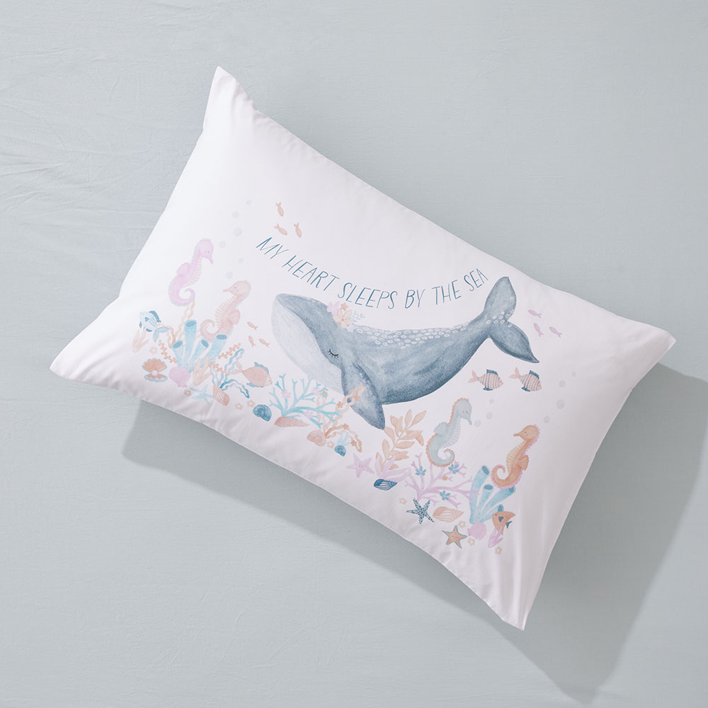 Sleeps By The Sea Kids Text Pillowcase