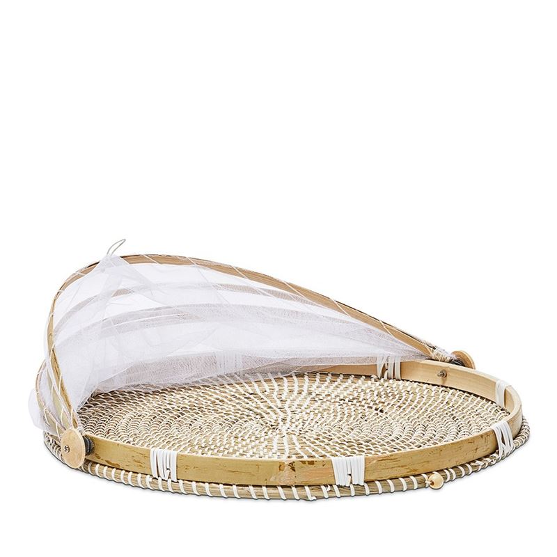 Aparri Outdoor Plain White & Natural Food Cover