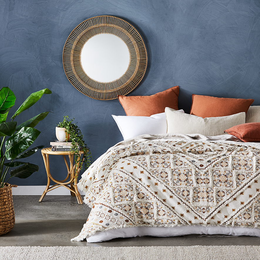 Moroccan Natural Tufted Blanket