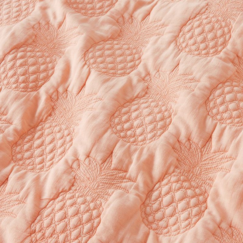 Mimosa Apricot Quilted Pillowcases