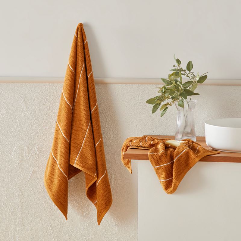 Dakota Ginger Stripe Towel Range
