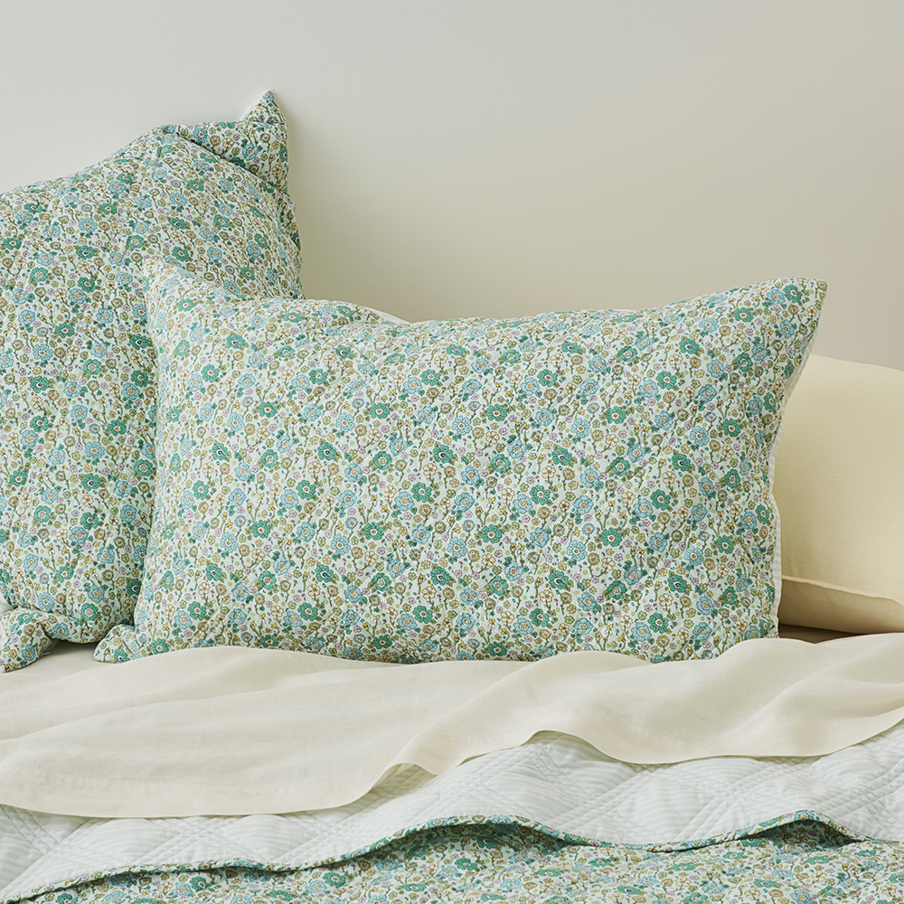 Ida Floral Printed Quilted Pillowcases