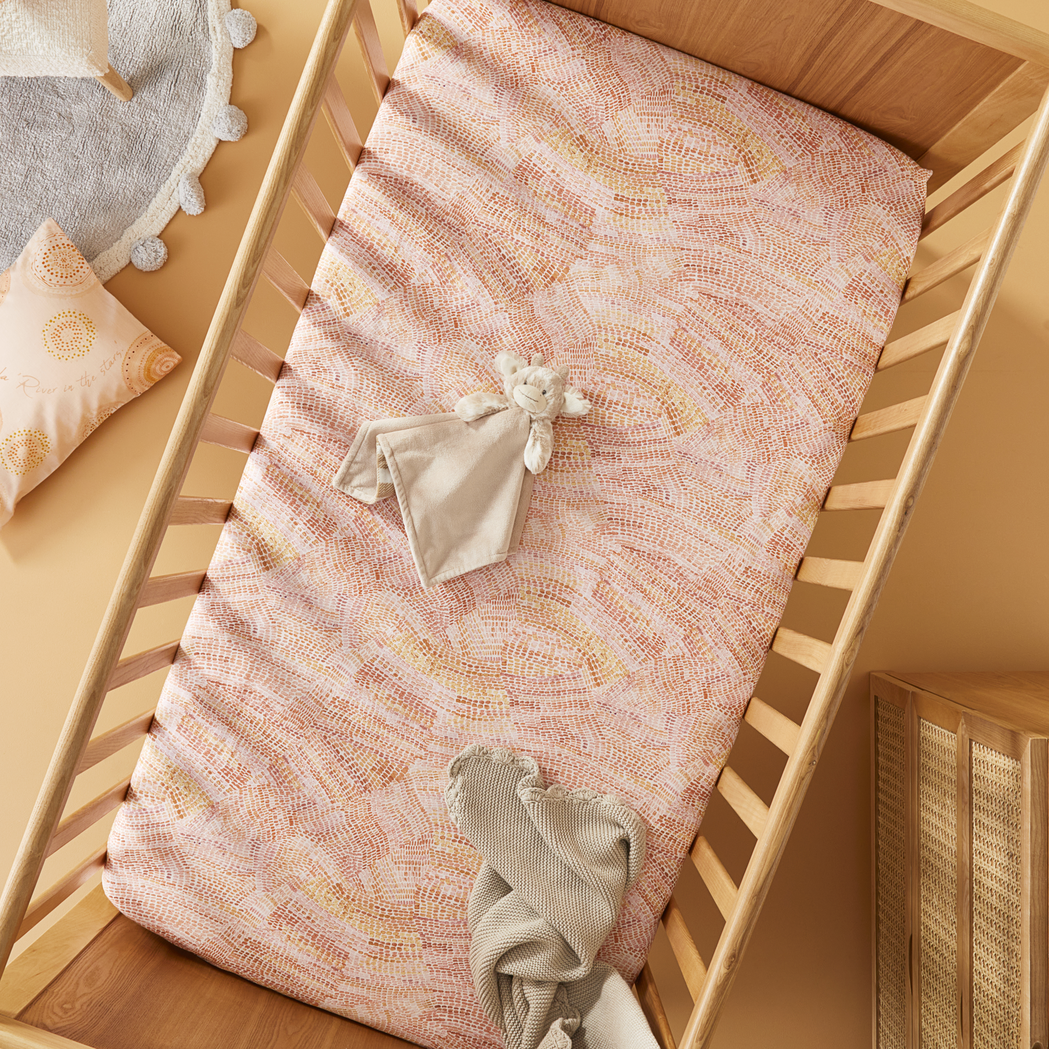 Miimi + Jiinda Jaanymili Coral Fitted Sheets 2 Pack