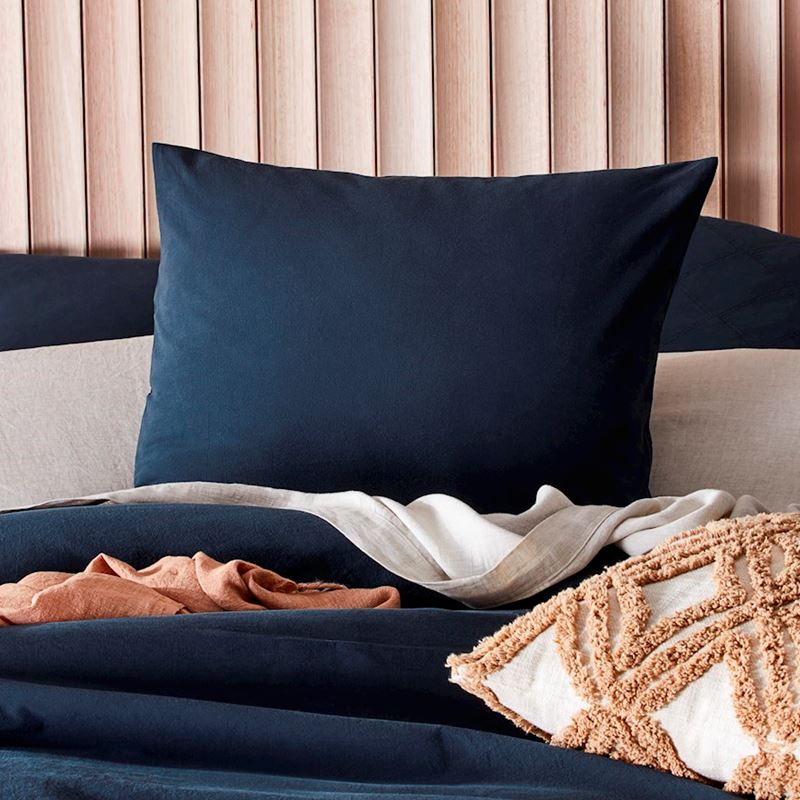 Stonewashed Cotton Navy Quilt Cover Separates