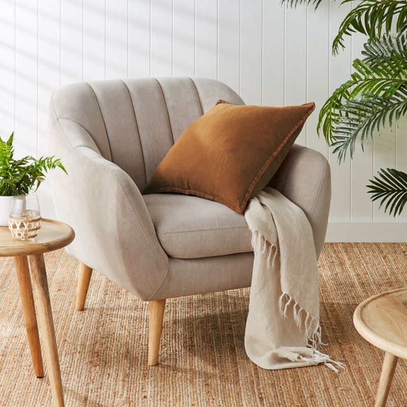 Belgian Brown Sugar Vintage Washed Linen Cushion