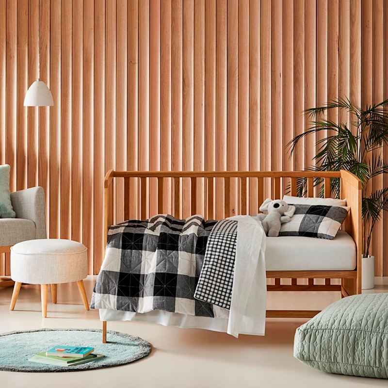 Yarn Dyed Black Gingham Quilted Quilt Cover Set