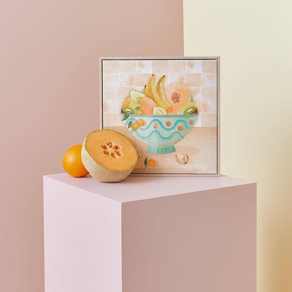 Tuscan Blue Fruit Bowl Canvas