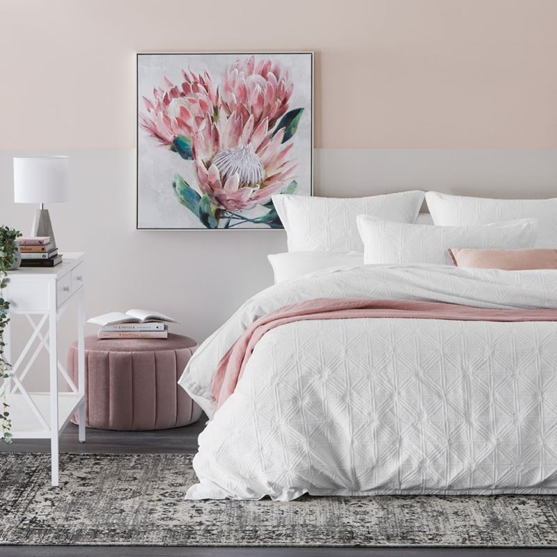 Protea Handpainted Blush Arrangement Wall Art