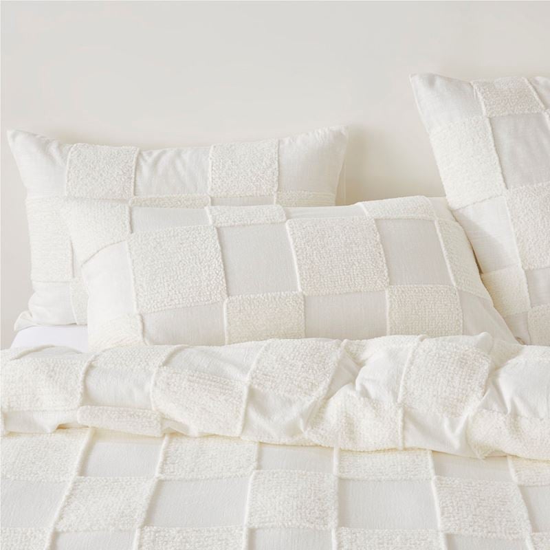 Hana Tufted White Quilt Cover Separates