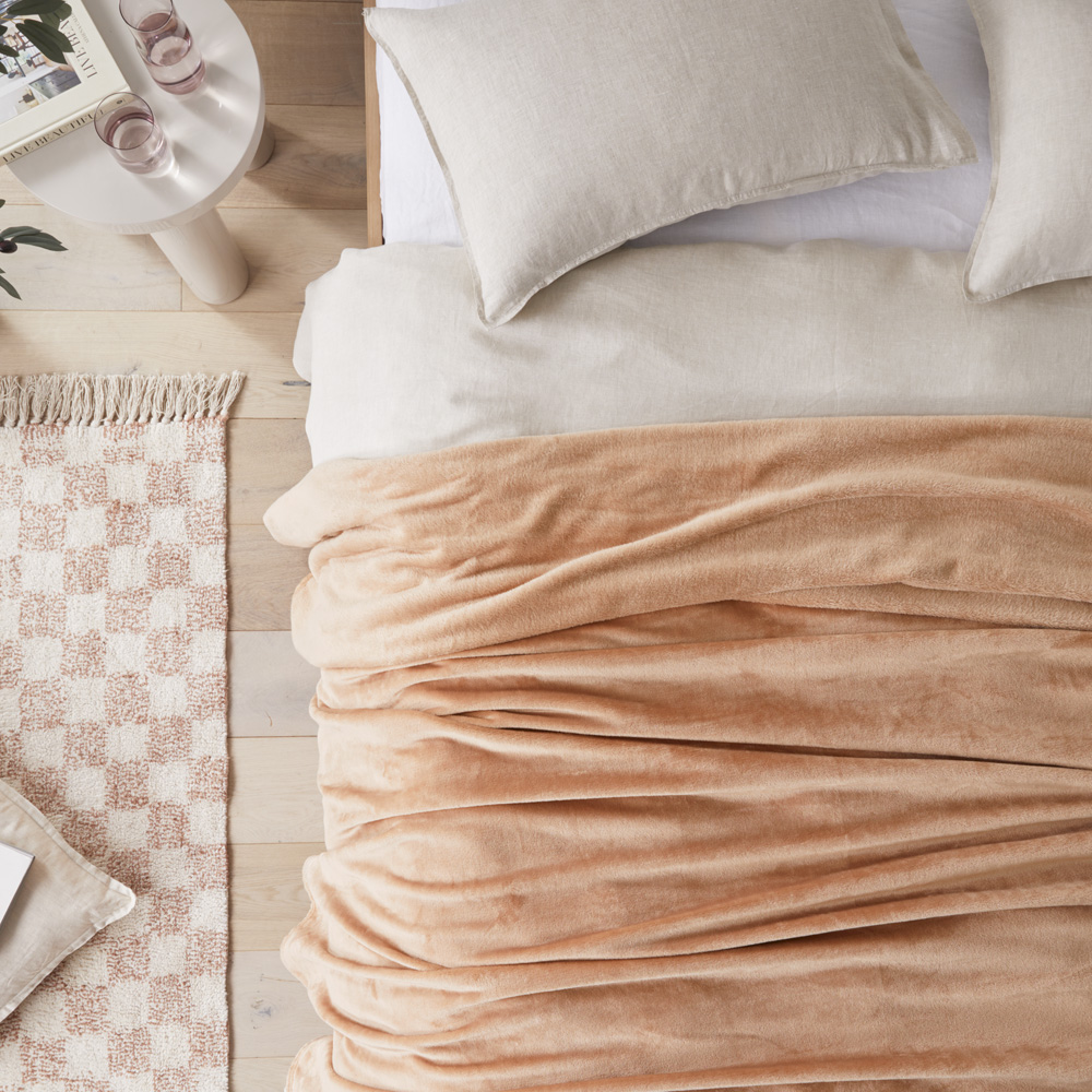 Aspen Hazelnut Fleece Blanket