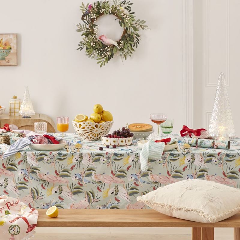 Festive Australian Birds Tablecloth
