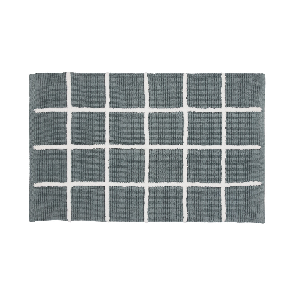 Nelson Check Seagrass Bath Mat