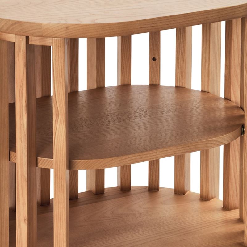 Slat 3 Shelf Bedside Table