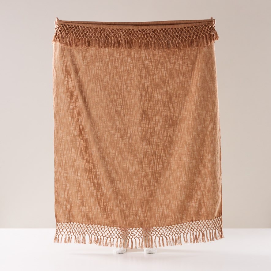 Macrame Desert Sand Knot Throw