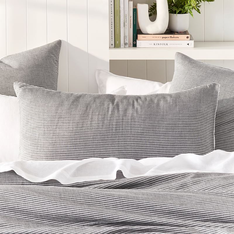 Cove Off White & Onyx Stripe Quilt Cover Set + Separates