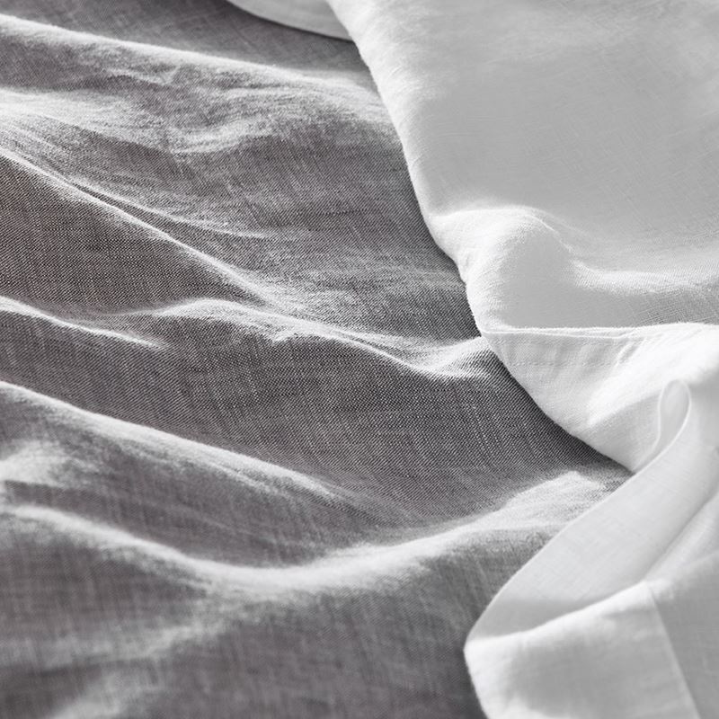 Vintage Washed Linen Grey Marle Quilt Cover Separates