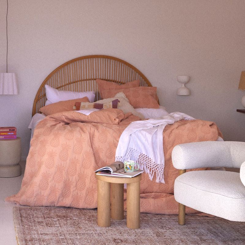 Mimosa Apricot Quilted Quilt Cover Separates