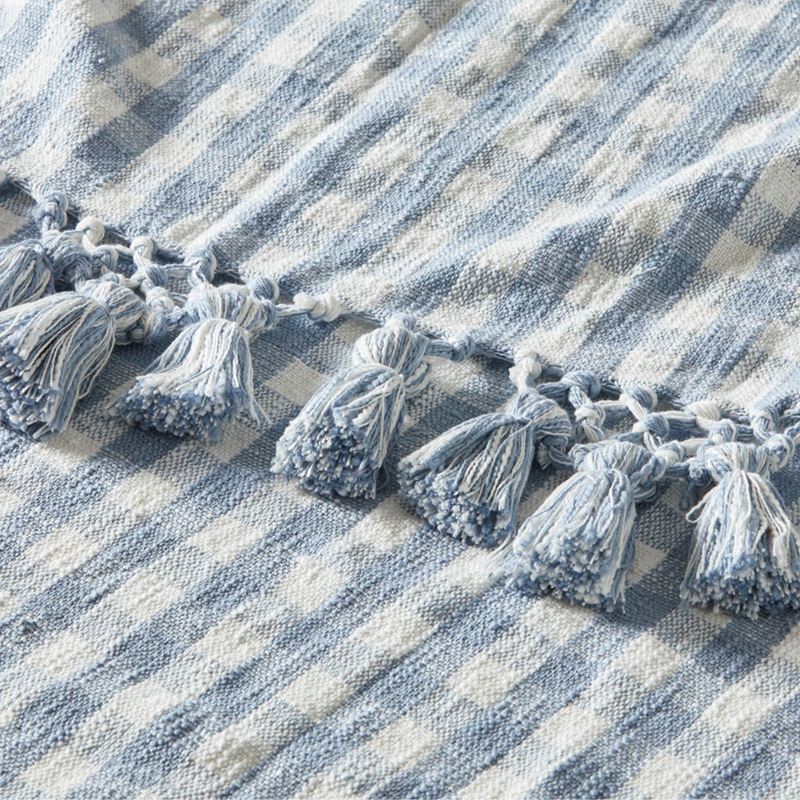 Zola Light Denim & White Throw