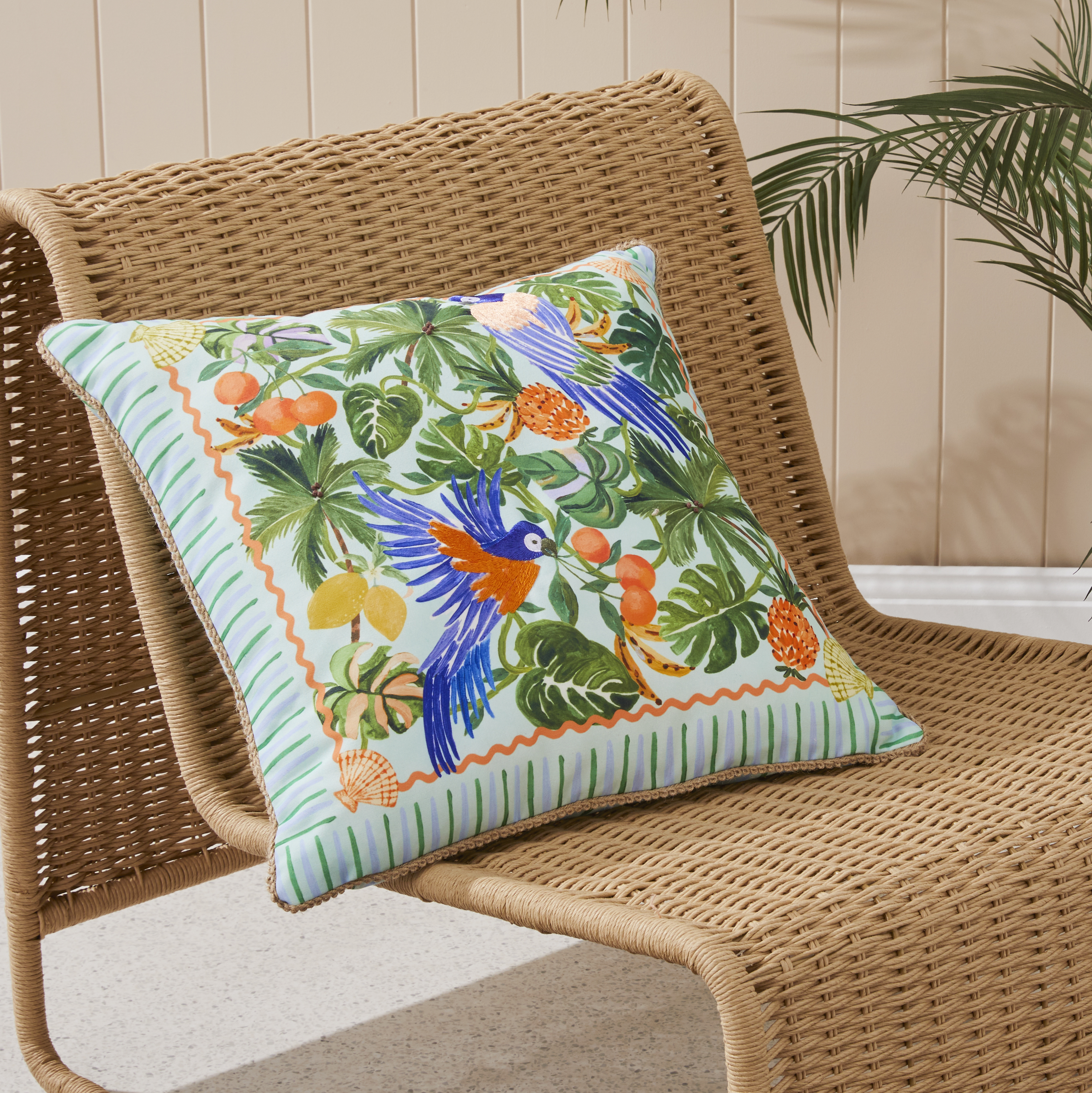 Outdoor Greenery Bird Cushion