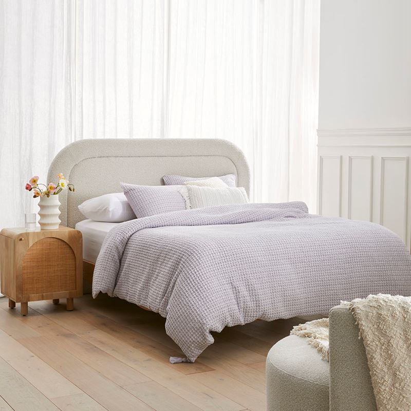 Ren Waffle Lavender Quilt Cover Separates