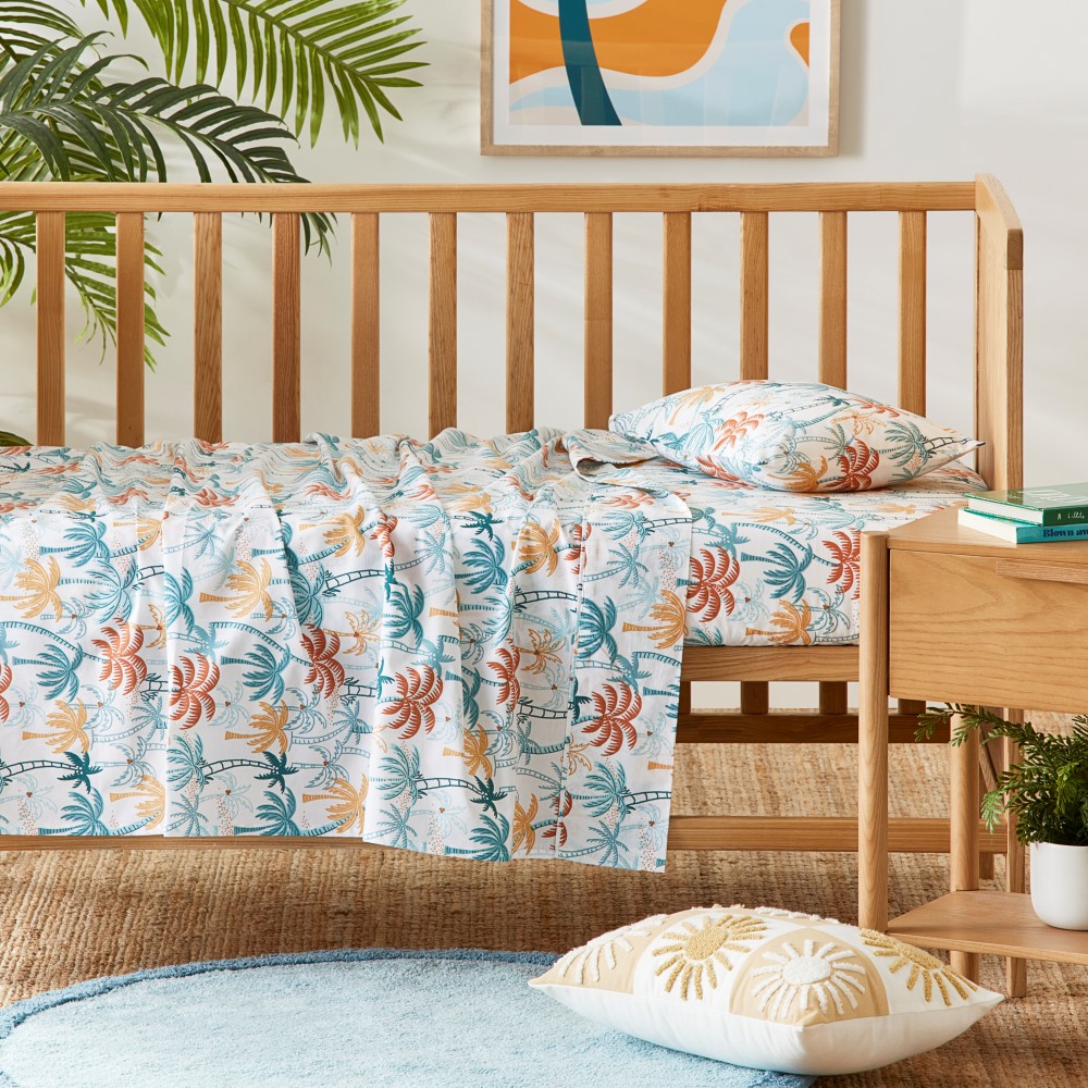 Palm Paradise Cot Sheet Set