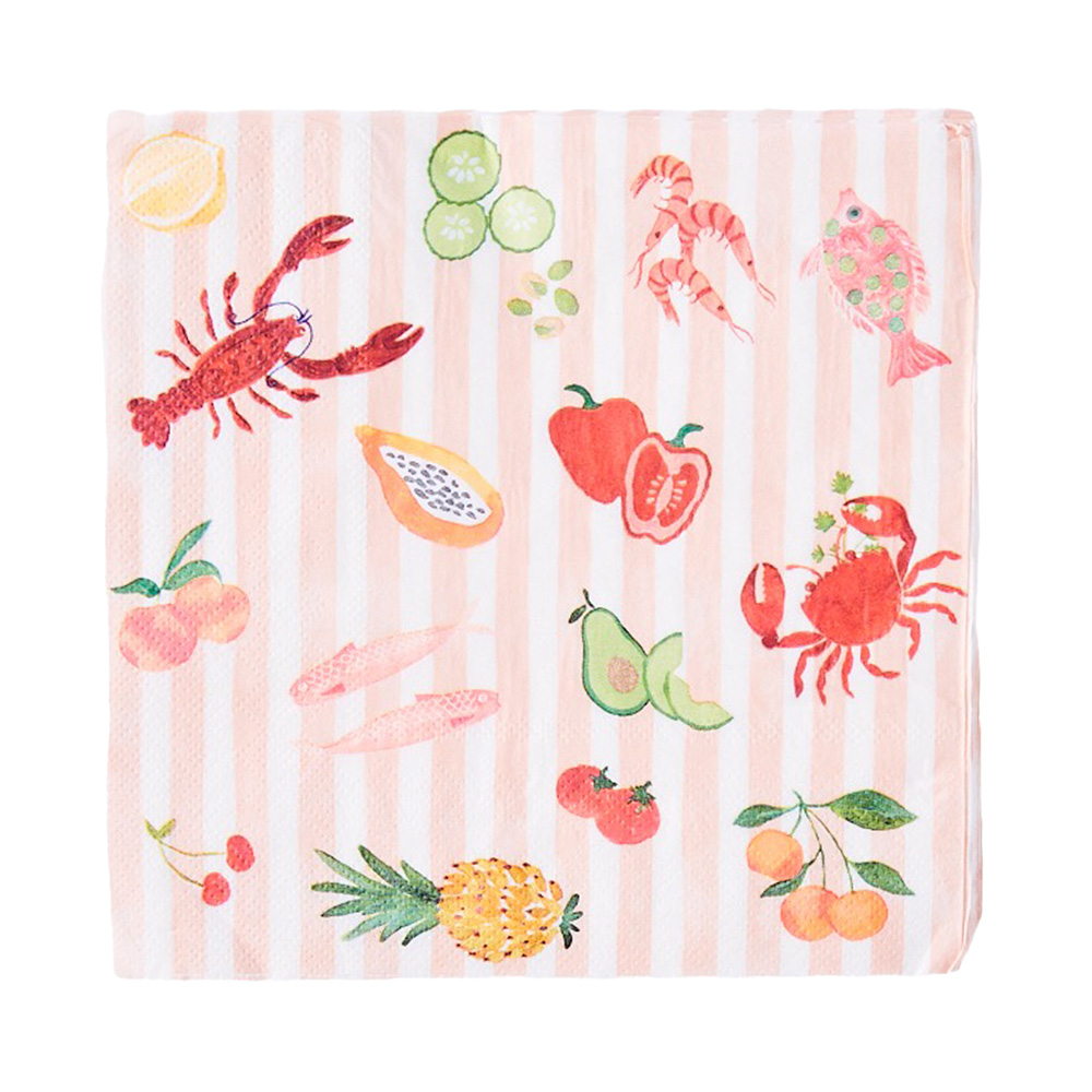 Summertime Foodie Market Paper Napkin Pack of 40