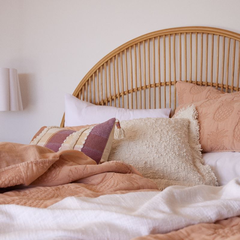 Lorne Honey Rattan Bedhead