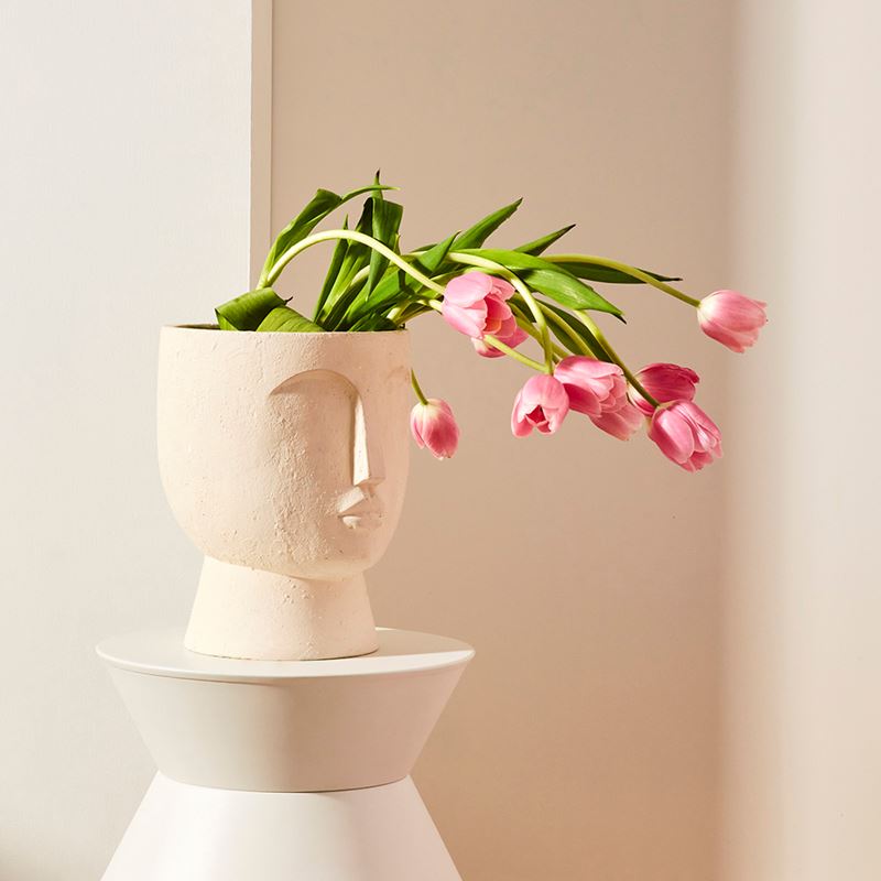 Athena Large White Face Pot