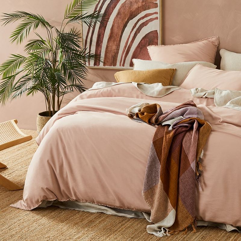 Bamboo Linen Rose Dust Quilt Cover Separates