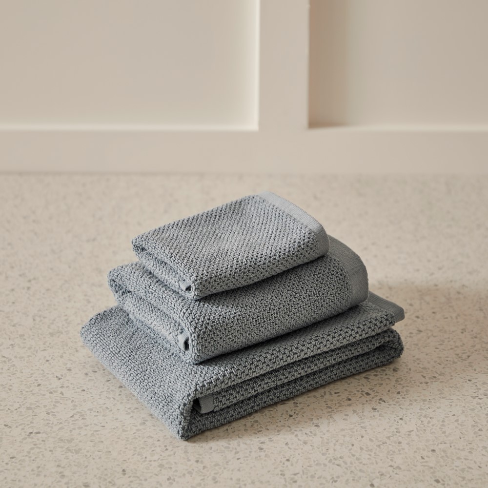 Savannah Textured Sea Blue Towel Range