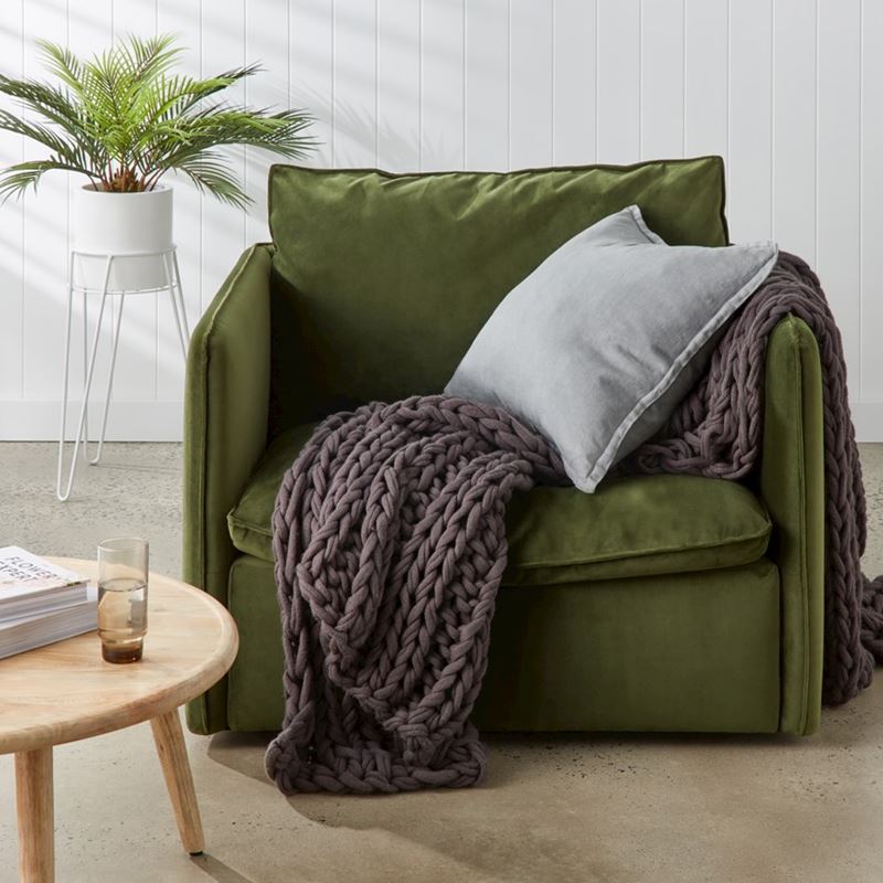 Belgian Seal Grey  Vintage Washed Linen Cushion