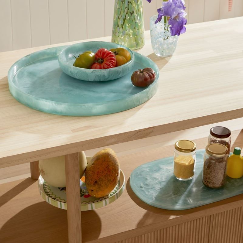Calypso Mint Resin Food Platter
