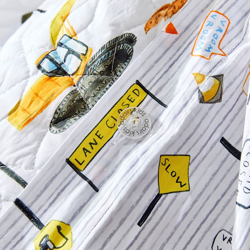 Truck Town Multi Cot Quilted Quilt Cover Set