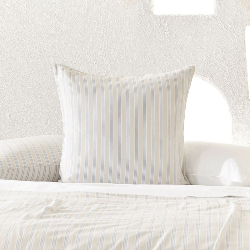 Cove Natural & Denim Stripe Quilt Cover Set + Separates