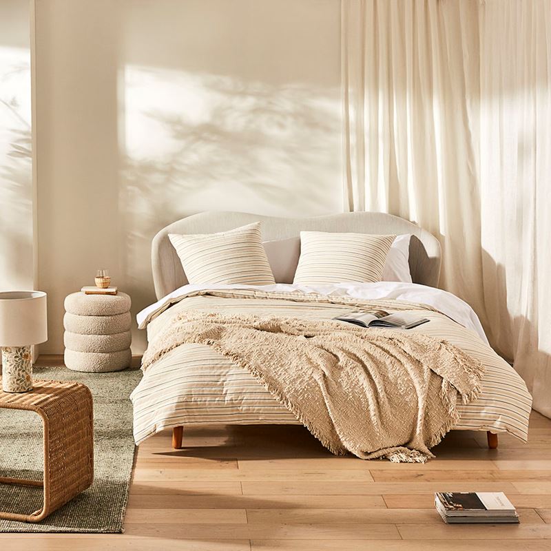 Kobe Natural Quilted Quilt Cover Separates