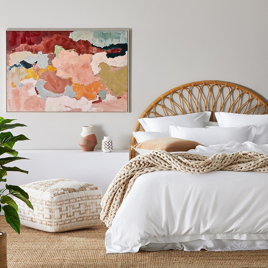 600TC Bamboo Cotton White Quilt Cover Separates